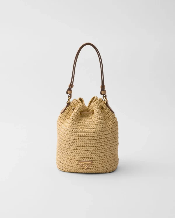 Shoulder Bags | Shoulder Bags*Prada Crochet and leather mini-bucket bag Natural