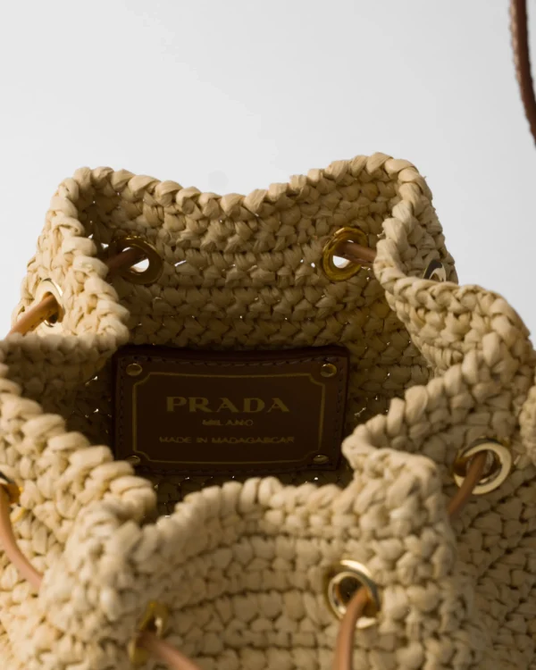 Shoulder Bags | Shoulder Bags*Prada Crochet and leather mini-bucket bag Natural