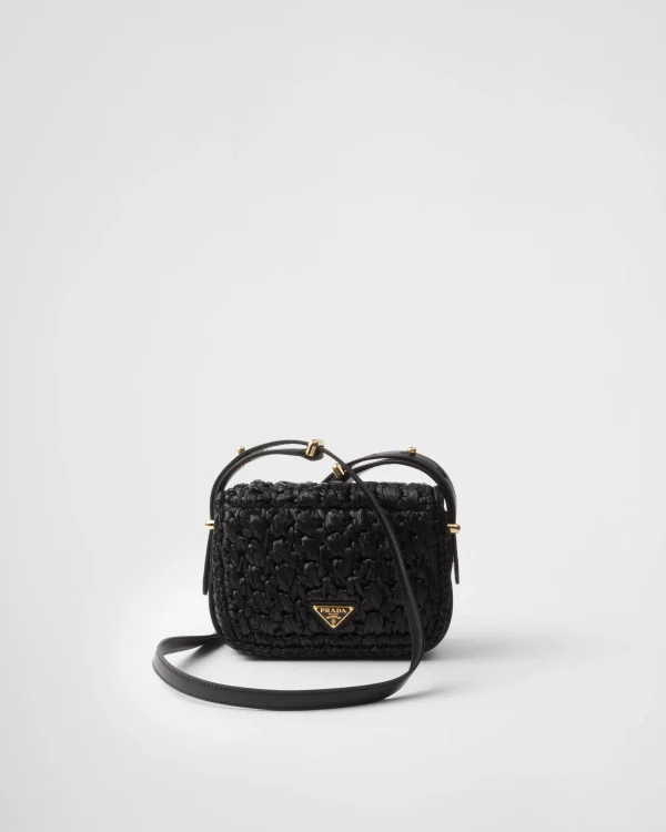 Shoulder Bags | Shoulder Bags*Prada Crochet and leather shoulder bag Black