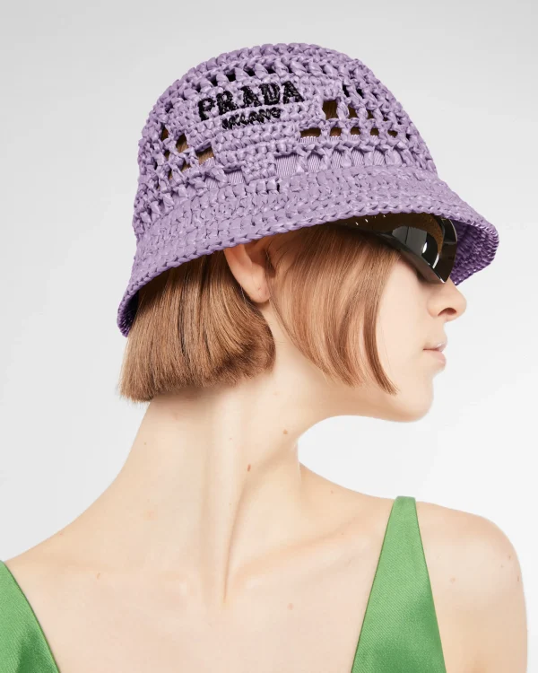 Hats And Gloves*Prada Crochet bucket hat Lily