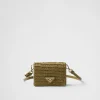 Card Holders*Prada Crochet card holder with shoulder strap Olivegreen