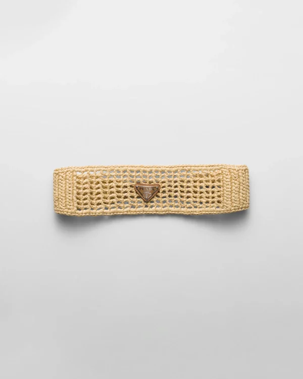 Headbands And Hair Accessories*Prada Crochet hairband Natural