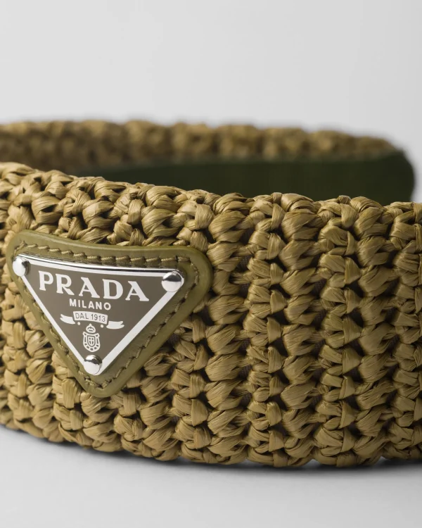 Headbands And Hair Accessories*Prada Crochet headband Olivegreen