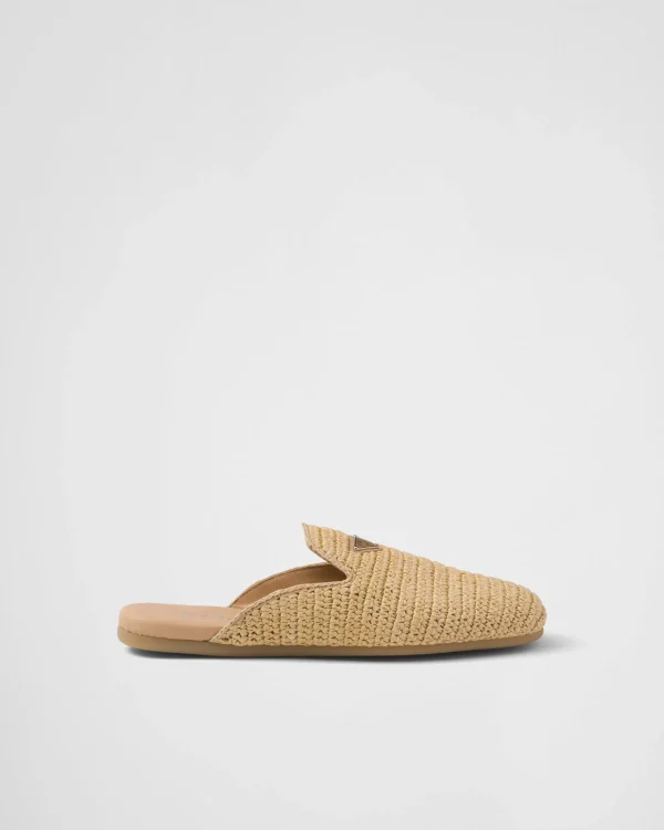 Sandals*Prada Crochet mules Natural