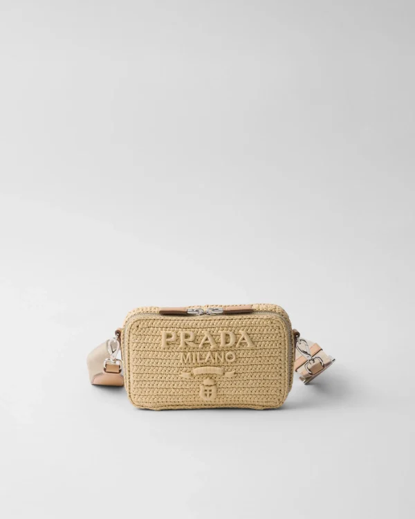 Messenger Bags*Prada Crochet Brique bag Natural