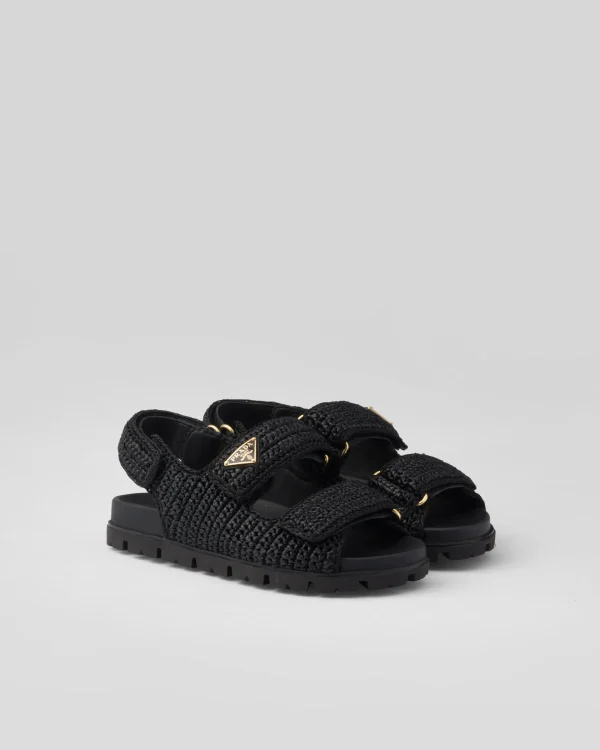 Sandals*Prada Crochet sandals Black