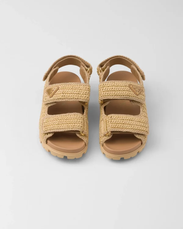 Sandals*Prada Crochet sandals Natural