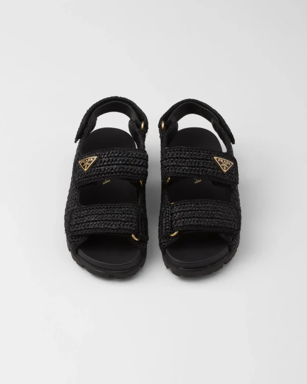 Sandals*Prada Crochet sandals Black