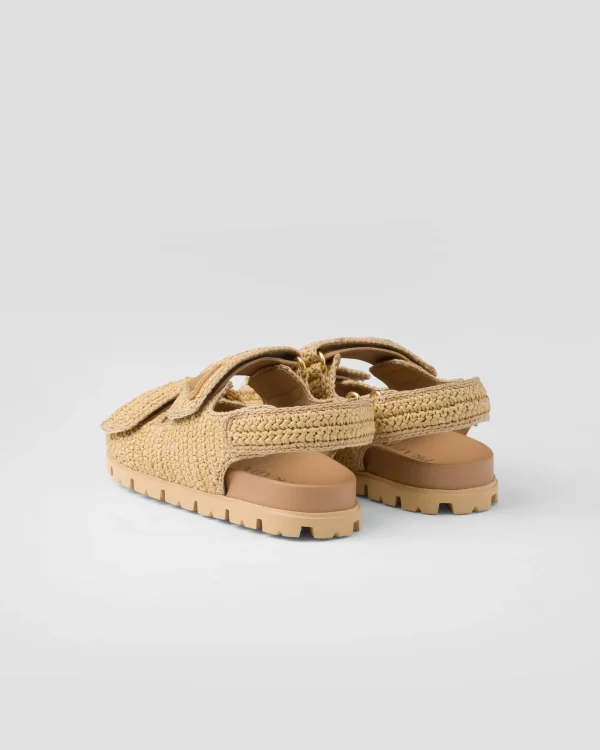 Sandals*Prada Crochet sandals Natural