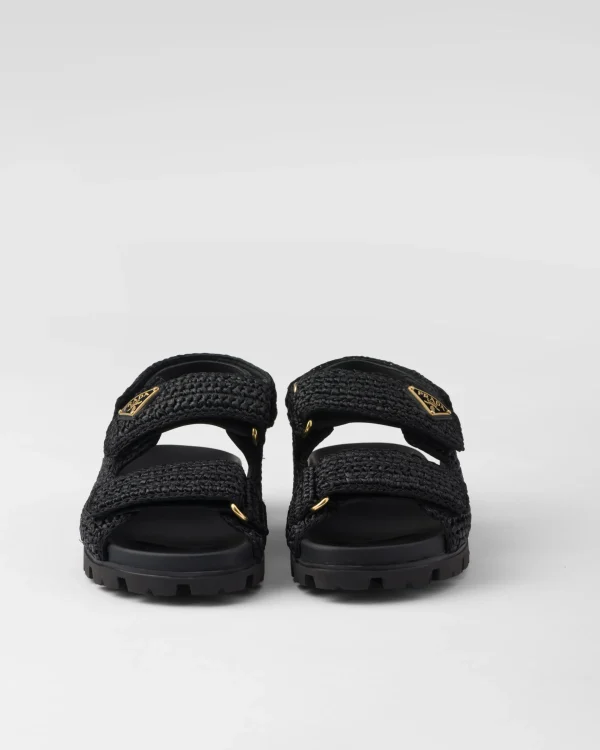 Sandals*Prada Crochet sandals Black