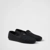 Loafers*Prada Crochet slip-on shoes Black