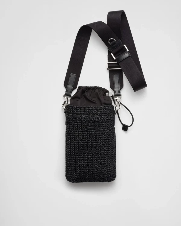 High-tech Accessories*Prada Crochet smartphone case Black