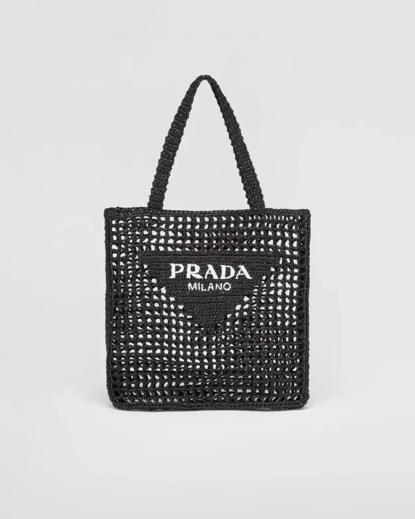 Totes | Totes*Prada Crochet tote bag Black