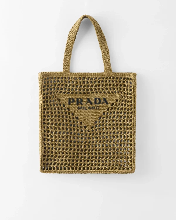 Totes | Totes*Prada Crochet tote bag Olivegreen