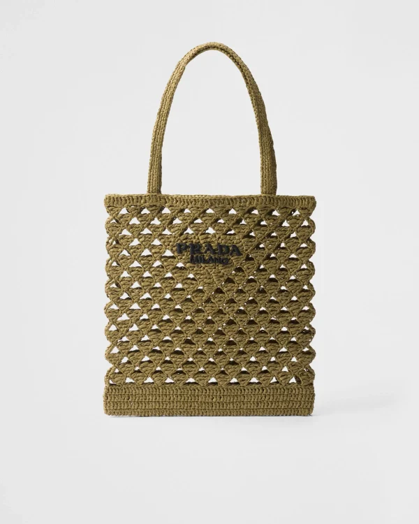 Totes | Totes*Prada Crochet tote bag Olivegreen