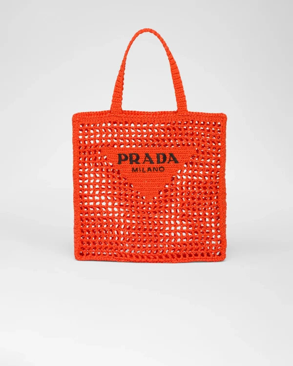 Totes | Totes*Prada Crochet tote bag Orange