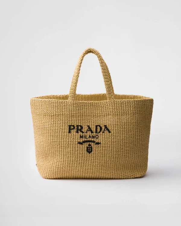 Totes*Prada Crochet tote bag Natural