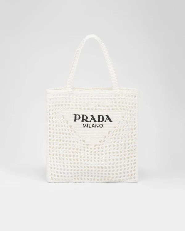 Totes | Totes*Prada Crochet tote bag White