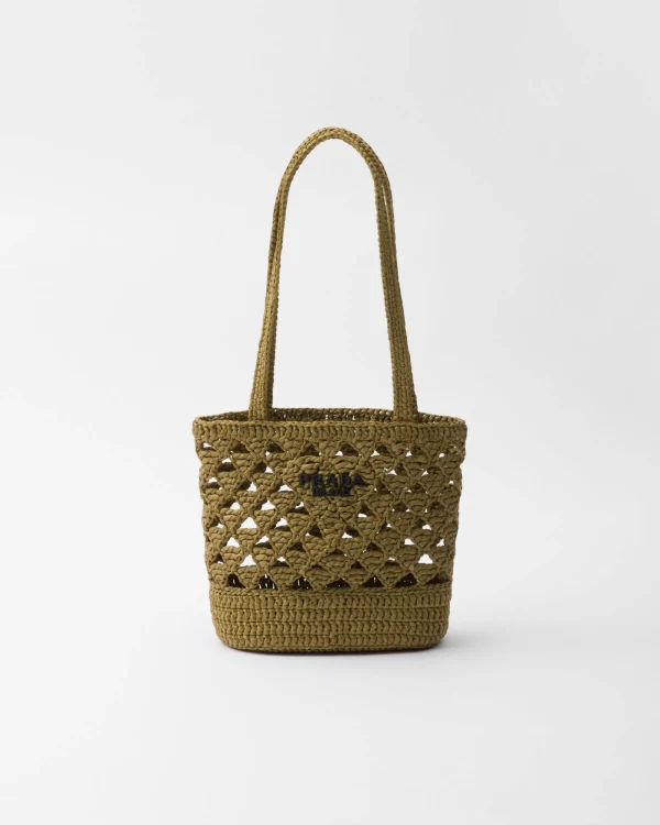 Totes | Totes*Prada Crochet tote bag Olivegreen