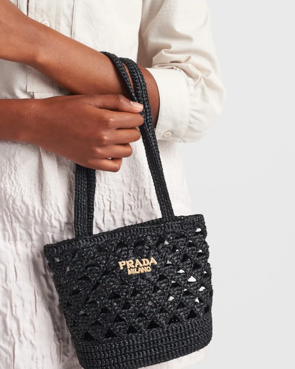 Totes | Totes*Prada Crochet tote bag Black