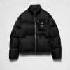 Outerwear*Prada Cropped Re-Nylon down jacket Black