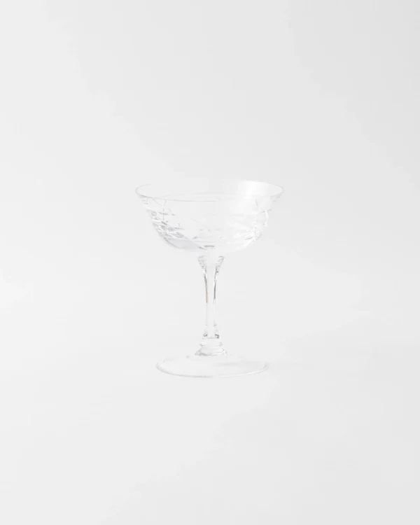 Glassware*Prada champagne coupe glass - Triangles Crystal