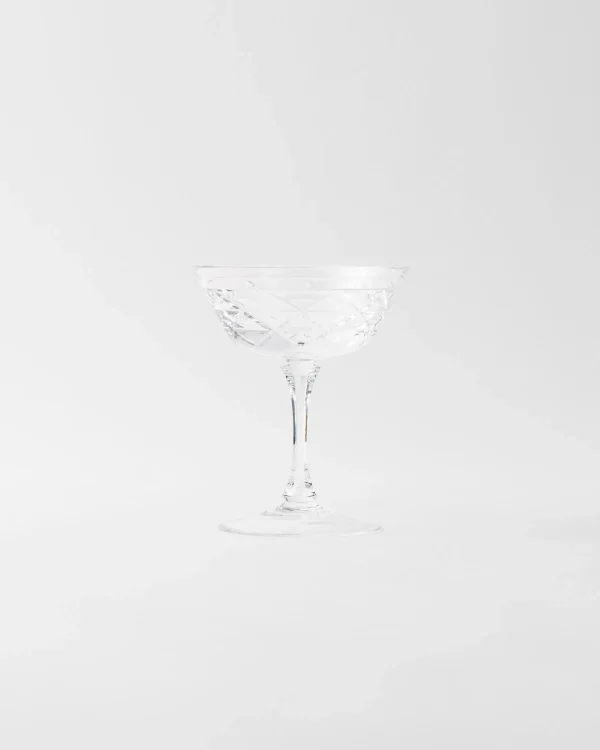 Glassware*Prada champagne coupe glass - Triangles Crystal