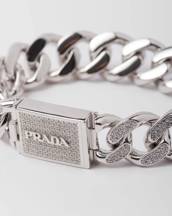 Jewels*Prada Crystal Logo Jewels bracelet Silver