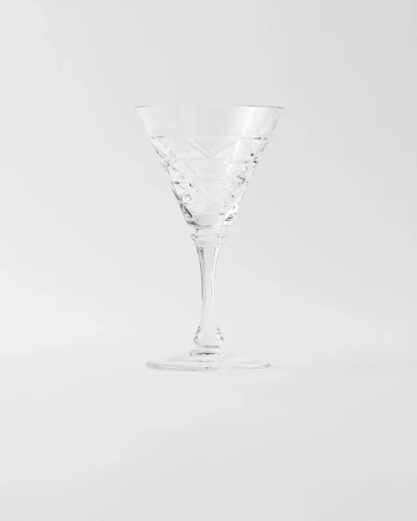 Glassware*Prada white wine glass - Triangles Crystal