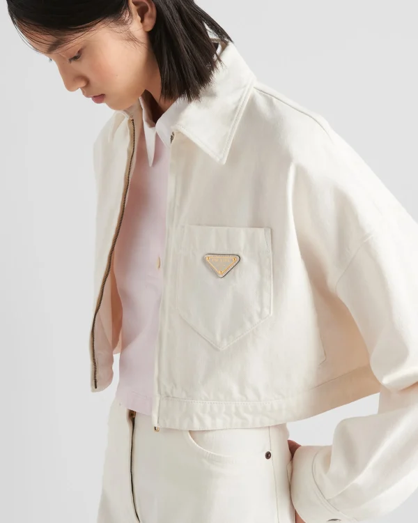 Denim*Prada Denim blouson jacket White