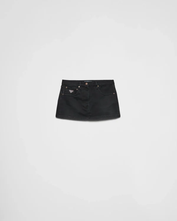 Denim*Prada Denim miniskirt Black