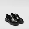 Lace-ups*Prada Diapason opaque brushed leather lace-up shoes Black