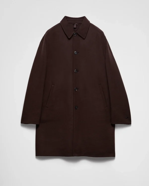 Jackets And Coats*Prada Double cashmere overcoat Ebony