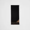 Silks And Scarves*Prada Double cashmere scarf Black/noisette