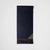 Silks And Scarves*Prada Double cashmere scarf Blue/camel