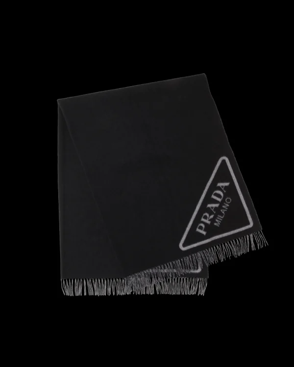 Games And Home Accessories*Prada Double cashmere throw Black/gray