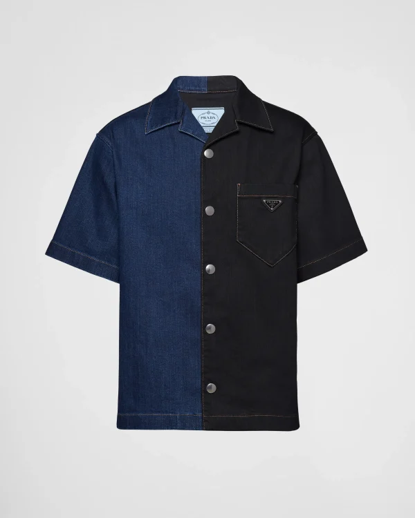 Denim*Prada Double Match denim shirt Black/blue