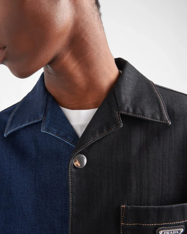 Denim*Prada Double Match denim shirt Black/blue