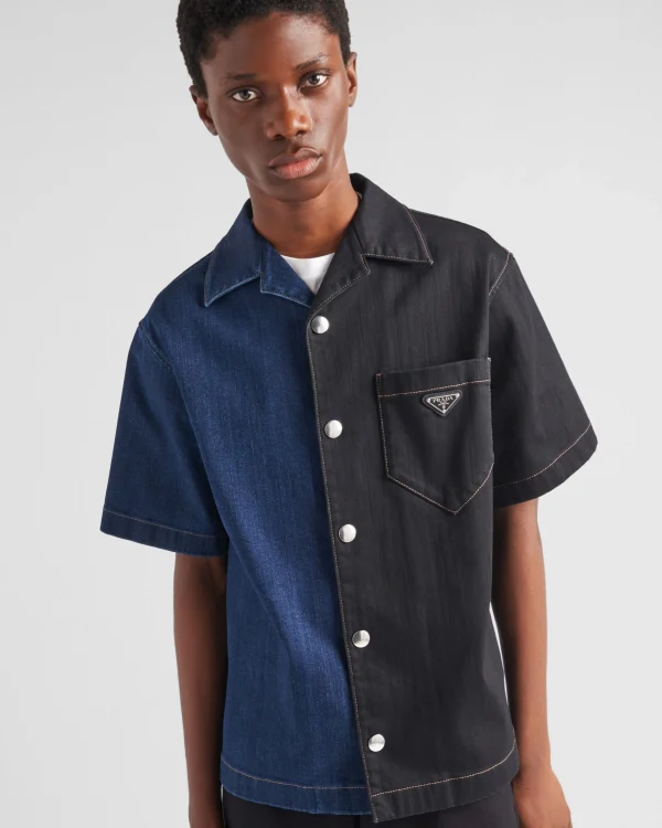 Denim*Prada Double Match denim shirt Black/blue