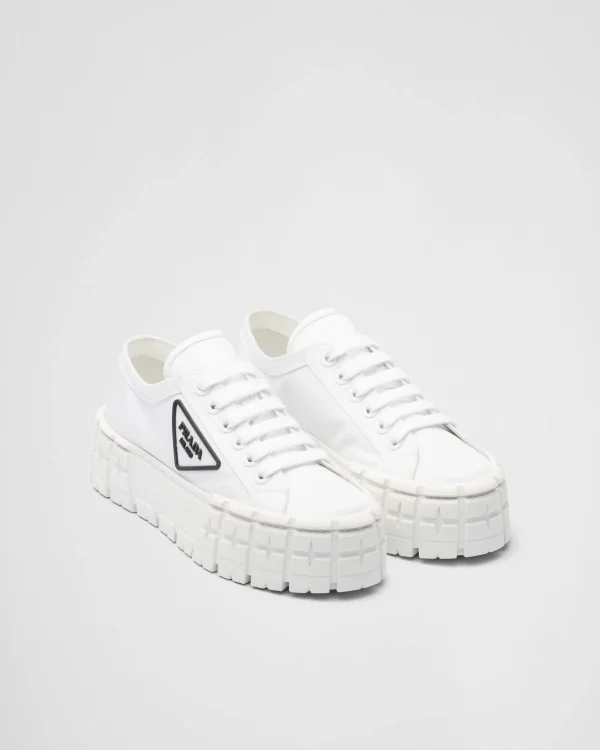 Sneakers*Prada Double Wheel Re-Nylon gabardine sneakers White