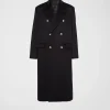 Jackets And Coats*Prada Double-breasted cashmere coat Black