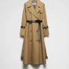 Jackets And Coats*Prada Double-breasted cotton twill trench coat Cord