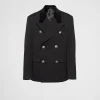 Jackets And Coats*Prada Double-breasted wool jacket Black