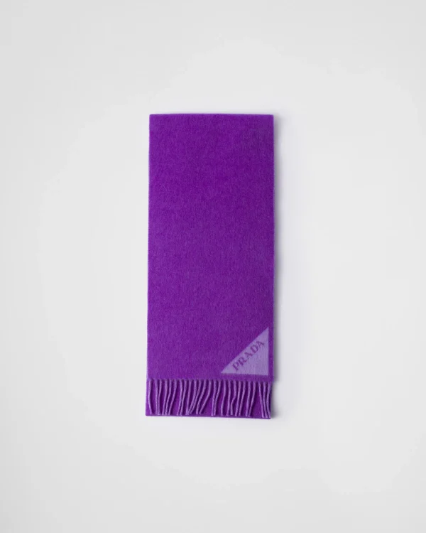 Silks And Scarves*Prada Double-faced wool and cashmere scarf Violet