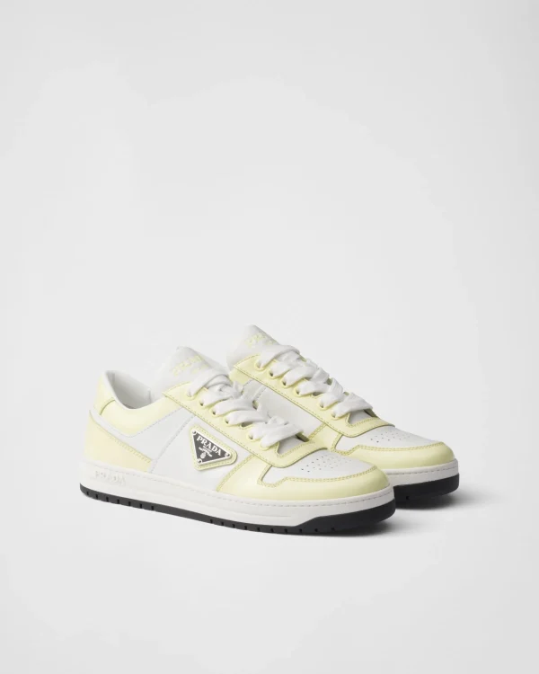 Sneakers*Prada Downtown leather sneakers White/daffodilyellow