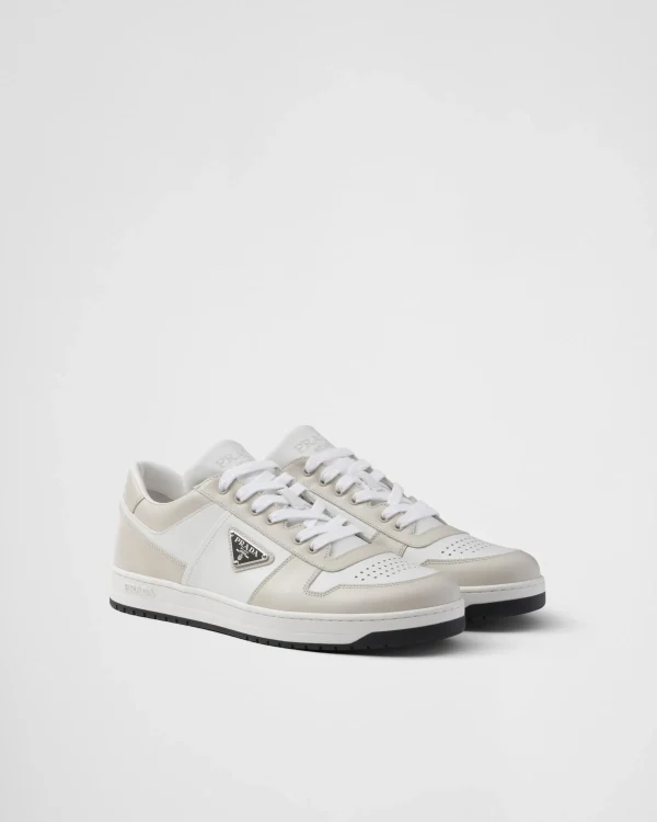 Sneakers*Prada Downtown leather sneakers White/dustygray