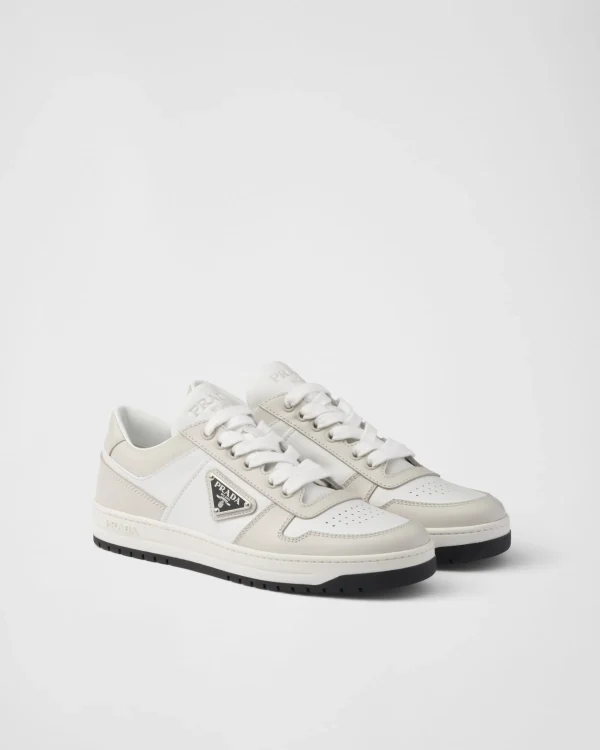 Sneakers*Prada Downtown leather sneakers White/dustygray