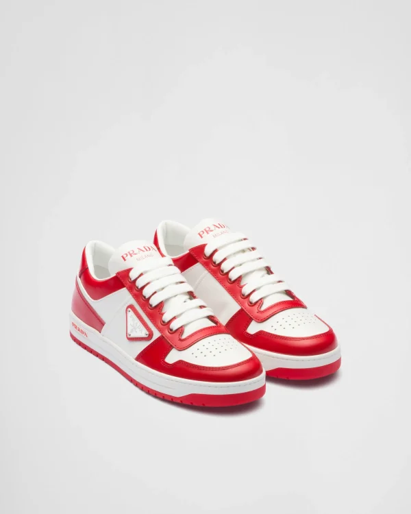 Sneakers*Prada Downtown leather sneakers White/lacquerred