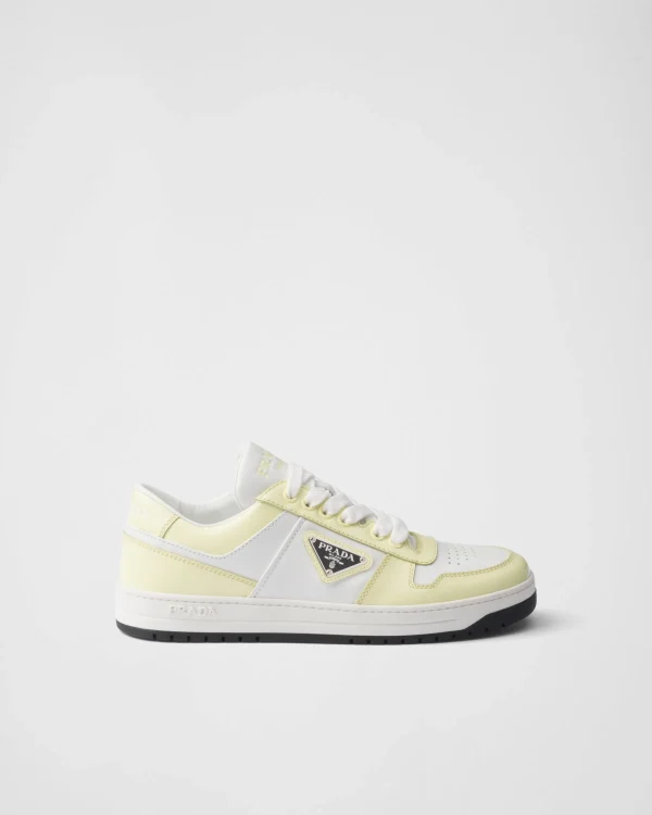 Sneakers*Prada Downtown leather sneakers White/daffodilyellow