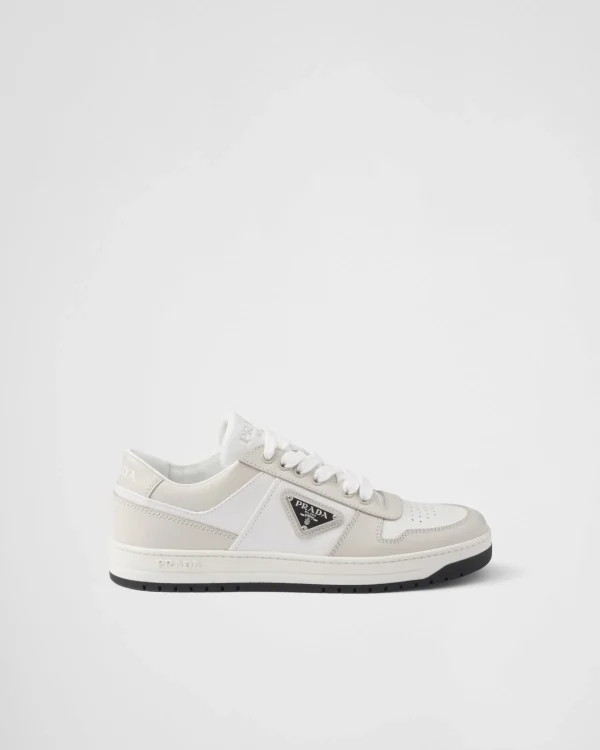 Sneakers*Prada Downtown leather sneakers White/dustygray